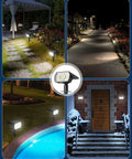 Outdoor Solar Lights IP68 Waterproof With 56 LEDs Dusk To Dawn 3 Brightness Modes lighting pathways, gardens, pool, front door.