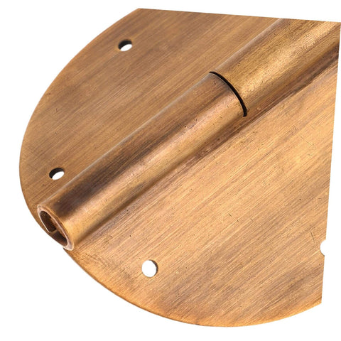 Close-up of vintage Chinese style butt hinge with brushed brass finish from 2 Pack Miniature Hinges For Crafts Cabinets And Wardrobes Vertical Doors Kit With Brushed Finish Vintage Chinese Style Butt Hinges For Quick Install And Replacement