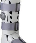 Aircast AirSelect Elite Universal Fit Walker Brace And Walking Boot with overlapping duplex air cells in medium gray front view.