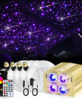 Starlight Headliner Kit For Cars And Home Ceilings With Four Color Twinkle And Meteor Fiber Optic Lights 32W high brightness 2 in 1 engine