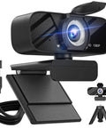 Straight Fire 1080P Full Hd Webcam With Built In Noise Cancellation Mic And Wide Angle Lens Auto Light Boost, USB cable included.