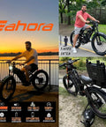 Dual Motor Electric Bike With 5600W Output And 50 MPH Speed Gives Adults A Badass Ride showcasing rider on fat tires by sunset.