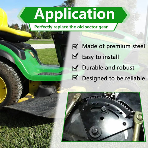 Beefed Up 25 Tooth Steering Sector Pinion Gear Rebuild Kit For John Deere L105 L108 L110 L111 L118 L120 L130 G110 Lawn Tractors GX20052BLE Compatible Heavy Duty Steel Rust Resistant Coated Upgrade application on lawn mower
