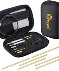 Go-To Multi Cal Rifle And Pistol Cleaning Kit For.177,.22, 5.56mm,.223, And 17HMR With 6 brass rods, flex cable in black case