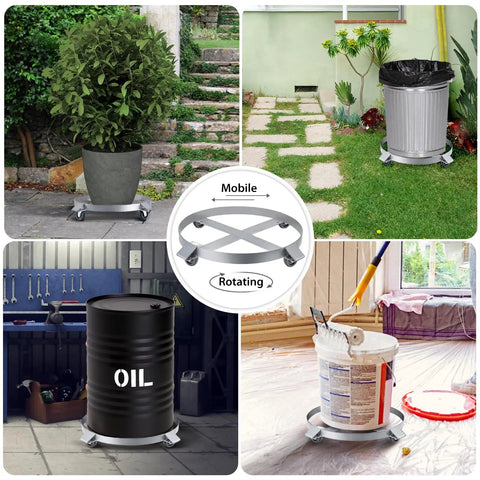 Premium 55 Gallon Drum Dolly Cart 1000 Lb Capacity Swivel Caster Wheels Non Tipping Gas Barrel Hand Truck Heavy Duty Steel Frame No Nonsense Design Accepts Standard Drums Built To Crush Big Jobs