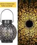 Outdoor Solar Lanterns Hanging Lights For Patio Porch Backyard Decorative Garden Lamps Metal Waterproof LED Lanterns With Auto On Off