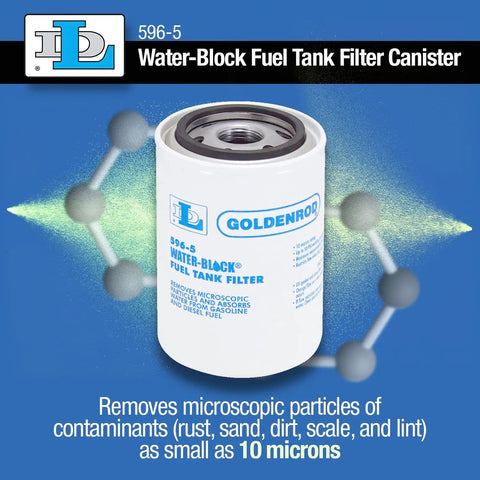 Goldenrod Water Absorbing Fuel Filter Replacement Canister With 10 Micron Filtration For Gasoline Diesel Ethanol And Biodiesel