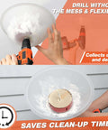 Gulfmew drill dust bowl, 1 pack, silicone transparent sawdust collector for drilling with all hole saws
