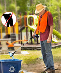 Person using 6 Pack 32 Inch Heavy Duty Trash Grabber Reacher With Ergonomic Handle And Non Slip Grip for outdoor cleanup in a park