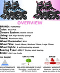 Cool Adjustable Kids Inline Skates With Full Light Up Wheels For Girls And Boys, Safe Ankle Support, Aluminum Frame Overview