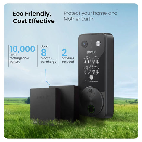 Super Slick Smart Lock With 2K Video Doorbell Cam And Apple Home Key Built For Fast AI Touch Entry And Total Hassle Free Operation Plus Crisp Night Vision Coverage