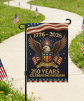 250th Anniversary USA Garden Flag For Outside 1776-2026 Patriotic Yard Sign Outdoor Banner Double Sided Waterproof 12x18 Inch Fourth of July Decor Front Yard