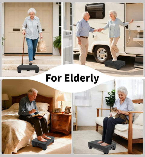 5 Level Adjustable Step Stool With 700 Lb Capacity For Seniors And Home Safety, used by elderly for accessing various areas