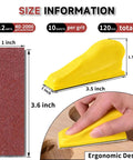 Micro Sander Kit With Detail And Mini Hand Sanding Block 120 Piece Aluminum Oxide Sandpaper Set size information diagram