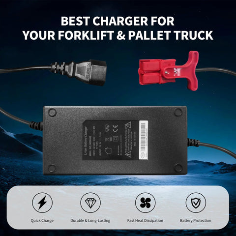 Heavy Hitter 29.4 Volt 6 Amp Forklift Battery Charger For Hella Fast Lithium Ion Charging Compatible With Pallet Trucks And Warehouse Gear Solid Build To Keep Your Team Operating Smooth