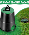 Six Inch Circular Sprinkler Valve Box Anti Slip Durable PP Material For Outdoor Garden showing load capacity