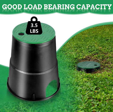 Six Inch Circular Sprinkler Valve Box Anti Slip Durable PP Material For Outdoor Garden showing load capacity