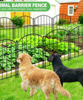 Rustproof 10 Pack Garden Fence Set, 17 Inch High Arched Metal Animal Barrier For Flower Beds, Rabbits And Dogs, No Dig Ground Defense