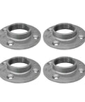2 Inch Malleable Iron Floor Flanges Set Of 4 For Standard 2 Inch Threaded Pipes And Fittings, Industrial Steel Grey
