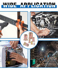 Rivet Nut Tool Kit 400 Pcs With SAE And Metric Rivet Nuts, Carbon Steel Flat Head Nutserts for various applications.