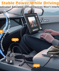 Heavy Duty 12 Volt And 24 Volt Vehicle Power Adapter For Compact Satellite Terminals With Ten Foot Waterproof Wire Harness charging devices in car.