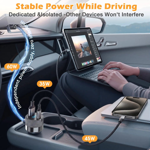 Heavy Duty 12 Volt And 24 Volt Vehicle Power Adapter For Compact Satellite Terminals With Ten Foot Waterproof Wire Harness charging devices in car.
