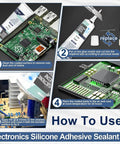 Step-by-step guide on using Transparent 100ml Conformal Coating For Electronics With Silicone Adhesive Sealant, ideal for circuit boards.