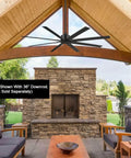 Outdoor patio with 36 Inch Ceiling Fan Downrod in Coal Finish, Beefy Steel Rod for DR536-CL Compatible Fans installed.