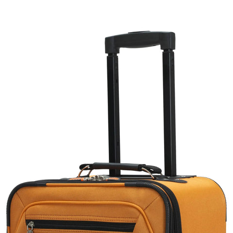 Expandable Spinner Carry On Luggage 19 Inch Orange That Rolls Easy With Four Directional Wheels Aluminum Telescoping Handle