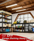 72 Inch Heavy Duty Metal Storage Shelves Rack Set For Garage And Warehouse Adjustable Shelving Units With 2400 Lbs Total Weight Capacity Built Tough For Home Garage Storage 16x35.5x72 Inches 2 Pack in a garage setup