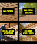 Hella Durable Wood Screws 10 X 3 Inch Self Drilling Deck Fasteners 200 Pack Rust Resistant in use for facade and patio building.