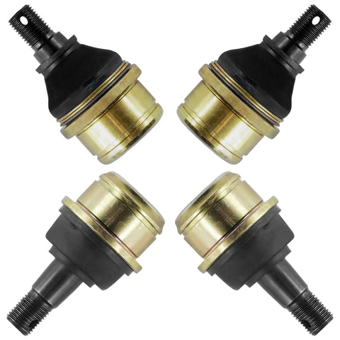 4 Pack Upper And Lower Ball Joints For Honda Rancher ATV Trx Series 350 400 420 Compatible With Trx350 Rancher 2000 2006 Trx400fa Trx400fga Trx420fa Trx420fe Trx420fm Trx420fpa, black and gold suspension joints