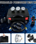 Hydraulic Accumulator Tool Kit With Nitrogen Charging Pro Grade Three Gauges 1500 4000 6000 PSI Six Adapters One Hose One Valve