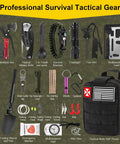 All In One Survival First Aid Kit 248 Pcs With Go-To Tactical Gear Emergency Trauma Medical Supplies In A Durable MOLLE Pouch