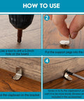 How to use Heavy Duty 3/16 Inch Shelf Pins For Cabinets; drilling hole, inserting pegs, placing clapboard.