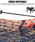 Jmsmsh Heavy Duty Hand Rebar Bender Tool For Steel Rods Up To 5/8 Inch shown bending rebar on a construction site.