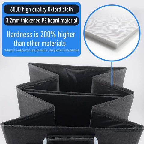 Trunk Organizer For Cars And SUVs Portable And Collapsible Waterproof Oxford Cloth With Aluminum Handle, Ideal For Camping And Storage