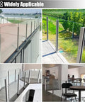 Hella Durable Glass Balustrade Posts With Slick Silver Finish Crafted From Heavy Duty 304 Stainless Steel for patios and interiors.