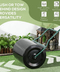 20 Inch Push And Tow Behind Lawn Roller With 16 Gallon Water Or Sand Fill Ideal For Flattening Sod And Smoothing Uneven Lawns