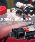 40 Gallon Farm Sprayer With Two Nozzle Boom And 2.5 GPM Pump For Lawn Care And Fertilizer Sprays, Chemical Resistant Poly Tank