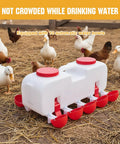 Backyard Boss Automatic Chicken Waterer Featuring Ten Heavy Duty Cups Plus A 9.6 Gallon Self Filling Reservoir for chickens and ducks.
