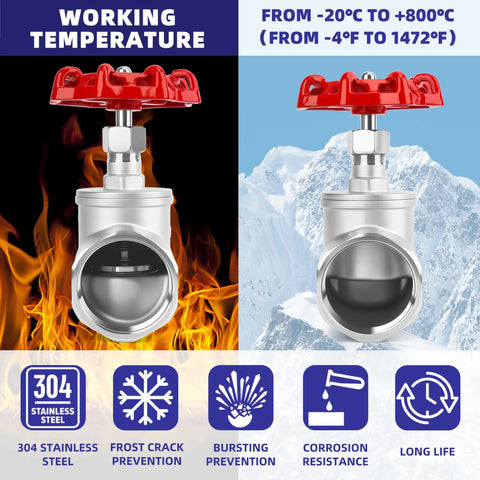 Half Inch NPT Stainless Steel B Type Globe Valve With Precise Flow Control, temperature range -20°C to +800°C.