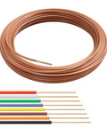 Brown 18 Gauge 8 Conductor Thermostat Wire 50 Ft Solid Copper Low Voltage Cable For HVAC Furnaces Video Doorbells Alarms