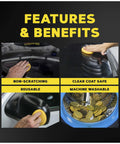 4 Inch Foam Applicator Pads For Car Polish And Wax Great For Pro Detailers And DIY Auto Pros Ultra Soft Tight Cell Foam 4 Pack features