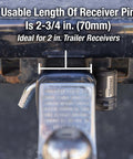 Receiver Lock With Swivel Head For 1/2 Inch And 5/8 Inch Trailer Hitches Weather Resistant Locking Hitch Pin installed on hitch