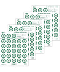 EZ Aim IBS Rimfire Paper Shooting Targets 14x17 Inch, 25 Pack Green White sheets showing multiple targets