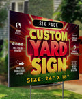 Custom Yard Sign Set 24 By 18 Inches With Stakes For Outdoor Use Full Color Printed Eye Catching Corrugated Signs For Events