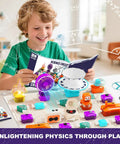 Child using Kids Electric Circuit Kit With 68 Pieces For Electronics Exploration, 450 Plus Projects, Fun STEM Educational Toy