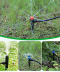 60 Pcs Drip Irrigation Emitters For One Quarter Inch Tubing With Adjustable Flow Misting Emitters And Sprayer Drippers