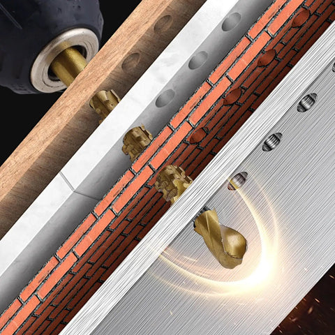 Slick Heavy Duty Three Pack HSS Twist Drill Bit Set Features Serrated Grooving Cutters And Secure Hex Shank Grip For Fast Drilling in various materials.